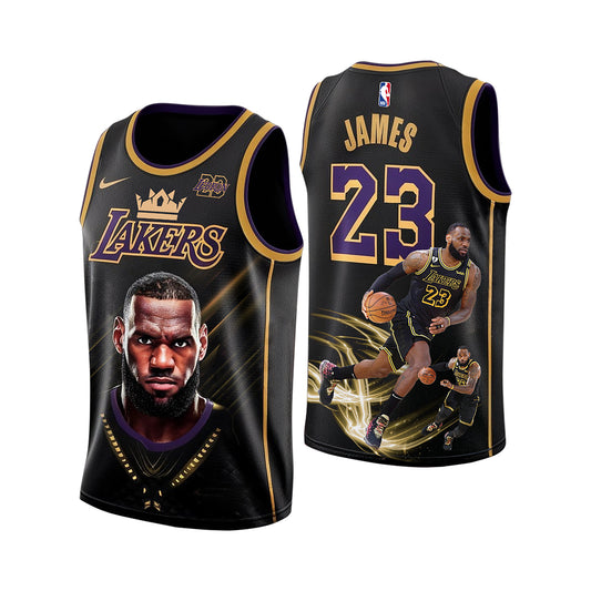 LeBron James #23 Lakers Basketball Team 3D All Over Print Basketball Jersey