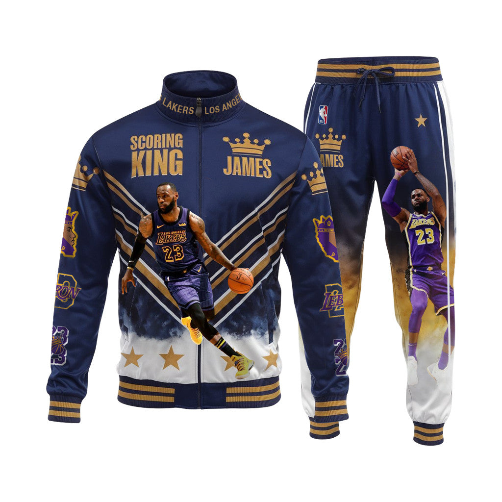 LeBron James #23 Scoring King All Time Leading Scorer 3D Tracksuit All Over Print Jacket And Joggers