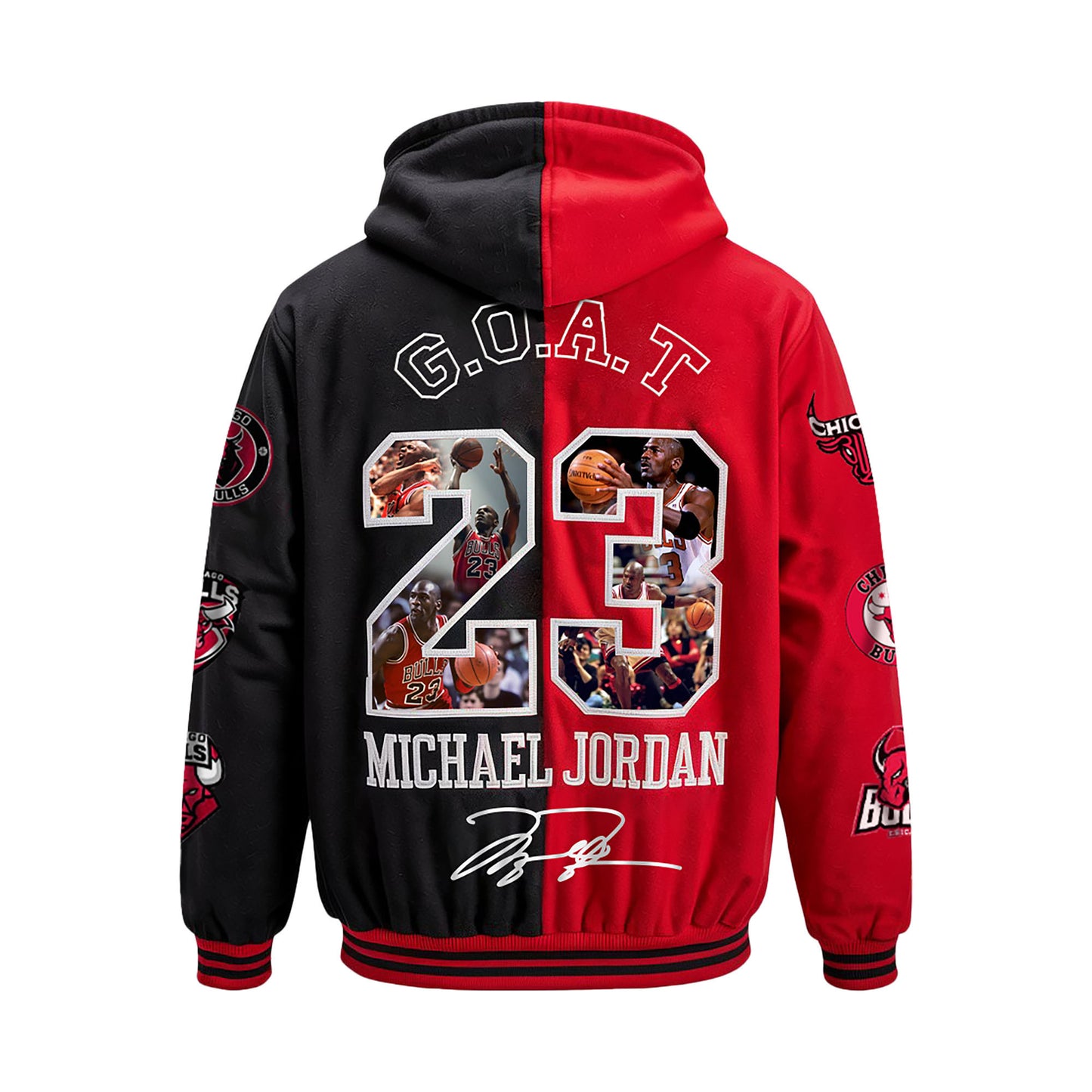 Michael Jordan The Last Dance Goat Of Chicago Basketball 3D Hooded Varsity Jacket