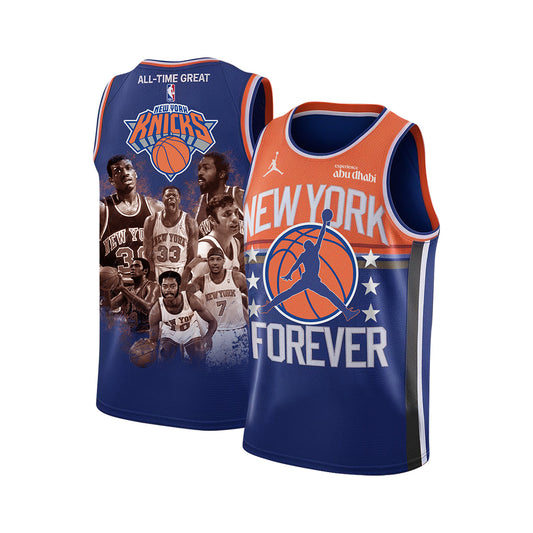All Time Great Legends Knicks New York Team Forever 3D Basketball Jersey
