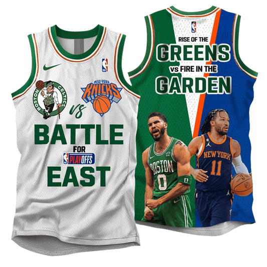 Celtics vs Knicks 2025 Playoffs Battle For The East 3D Basketball Jersey