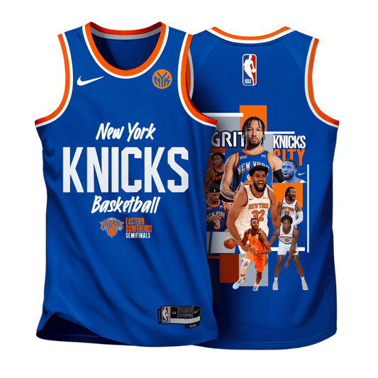 Grit Knicks City Jalen Brunson New York Team 3D Basketball Jersey