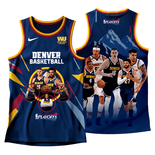 Denver Basketball Western Conference Playoffs 2025 3D Basketball Jersey