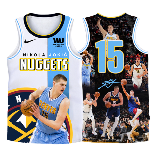 Denver Basketball Nikola Jokić #15 Nuggets Team 3D Basketball Jersey
