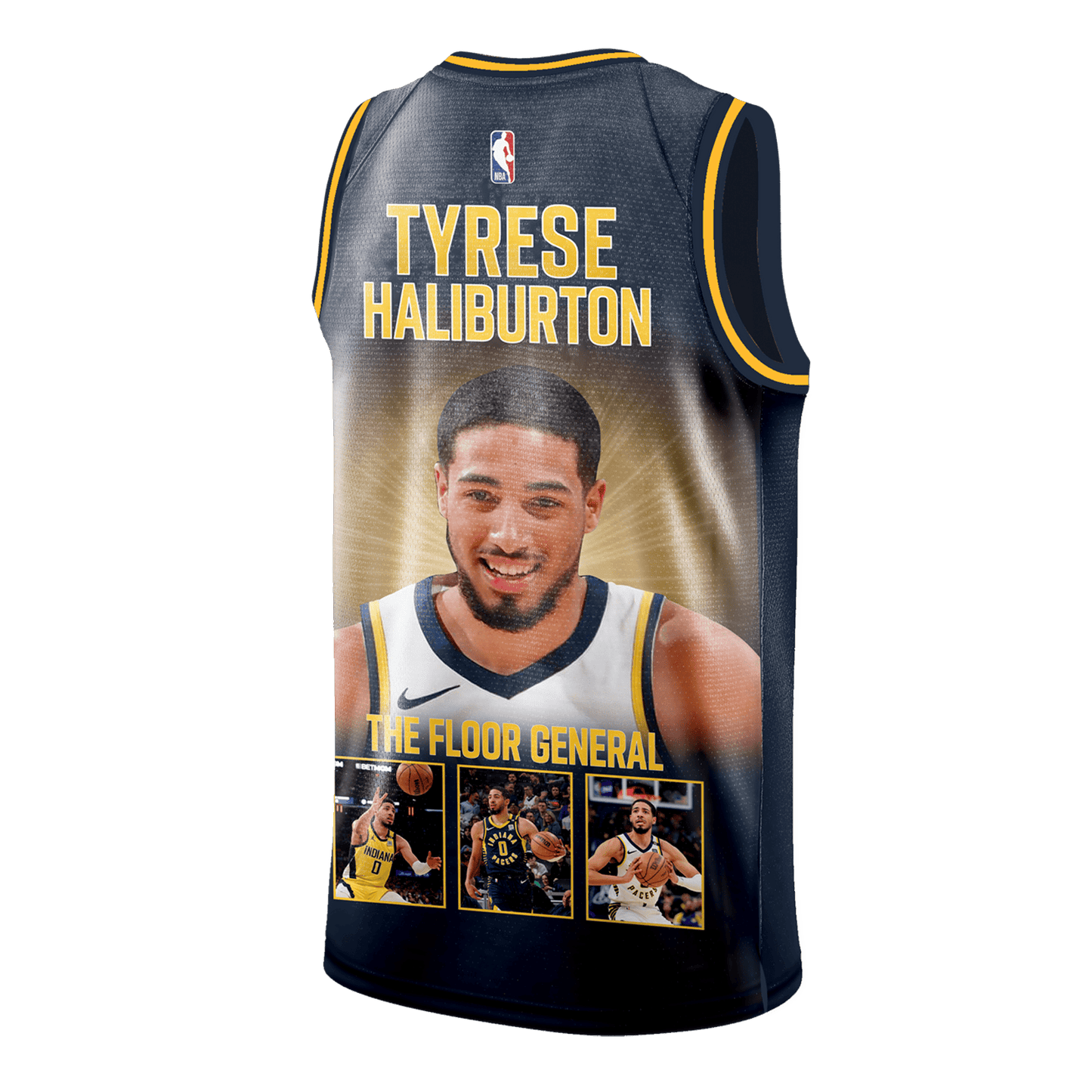 Indiana Basketball Tyrese Haliburton #0 Pacers Team 3D Basketball Jersey