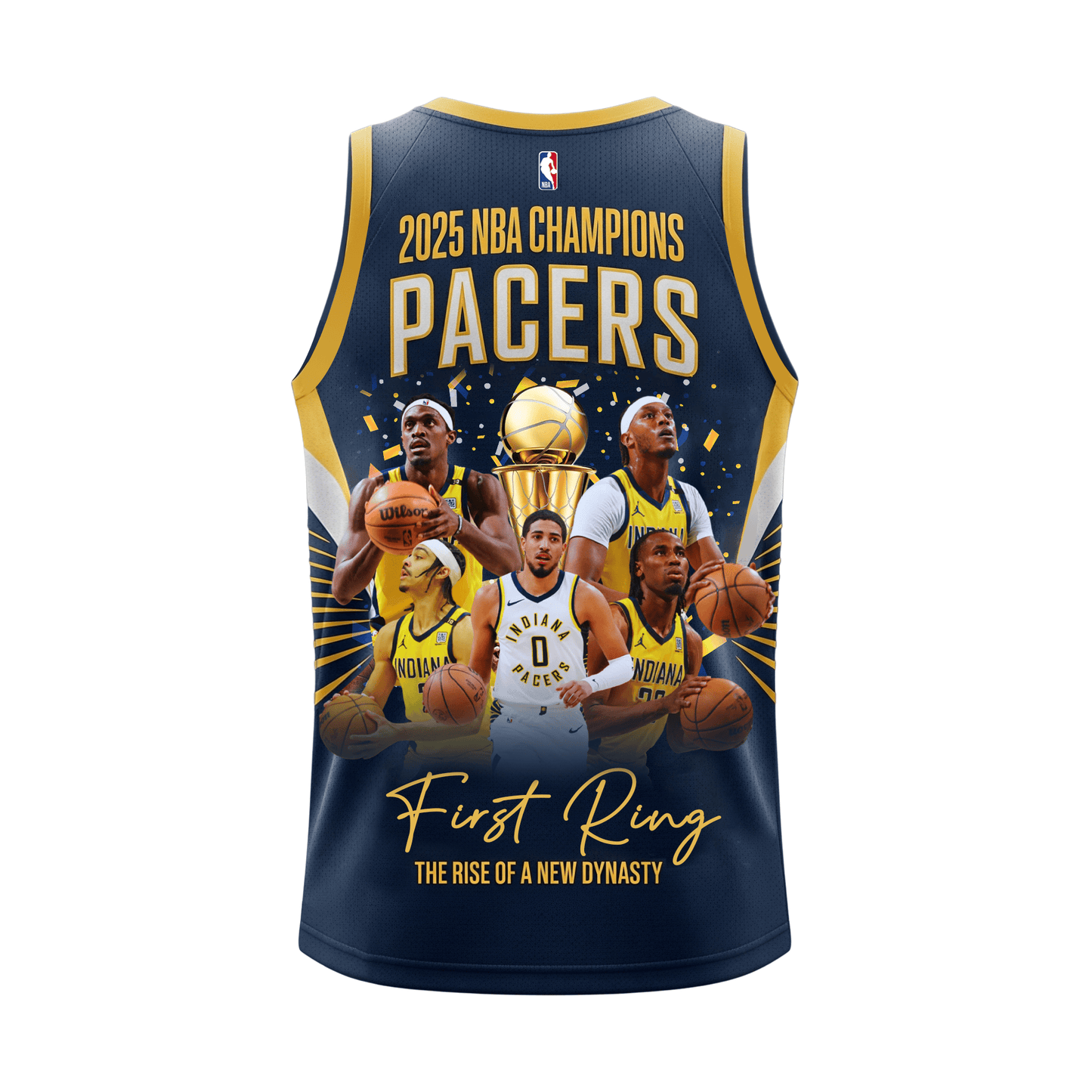The Rise Of A New Dynasty Indiana Basketball Pacers Team 3D Basketball Jersey