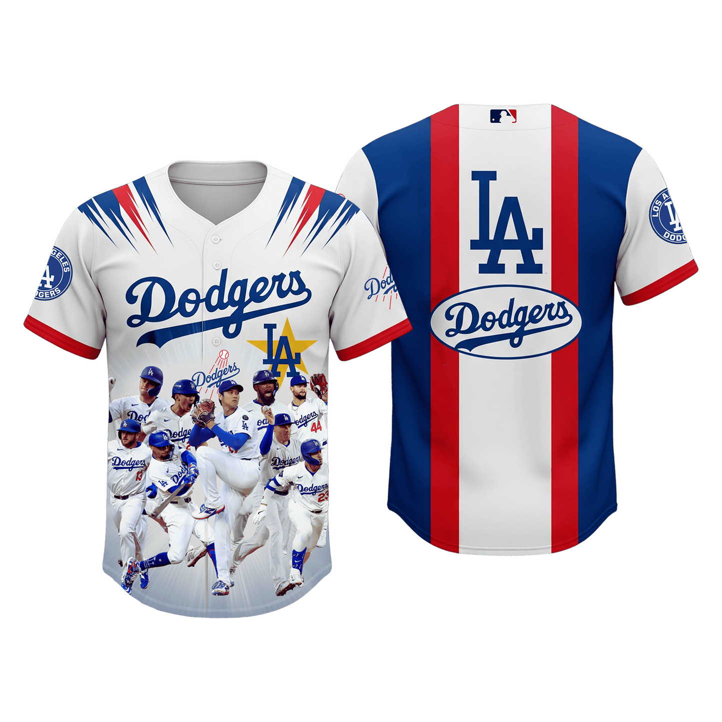Dodgers Baseball Team 2025 All Over Print Baseball Jersey