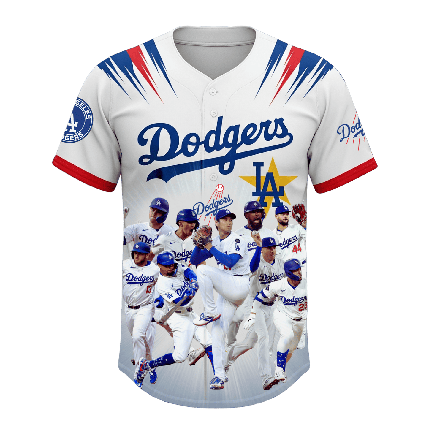 Dodgers Baseball Team 2025 All Over Print Baseball Jersey