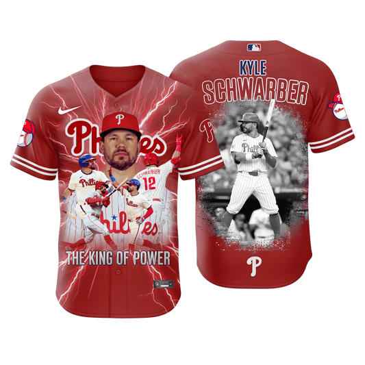 Kyle Schwarber Phillies NL Champions 2025 All Over Print Baseball Jersey