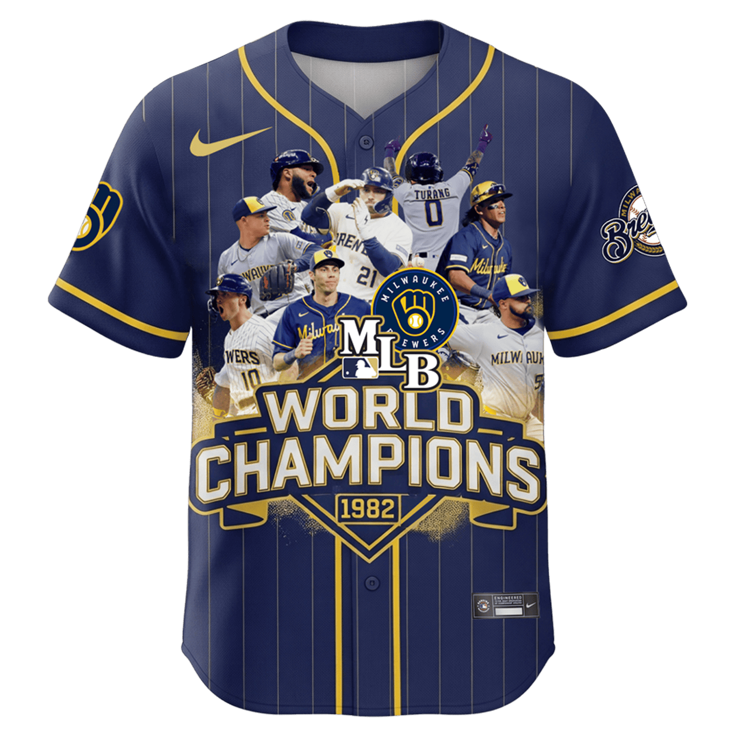 Milwaukee Baseball Team Brew Crew 2025 All Over Print Baseball Jersey