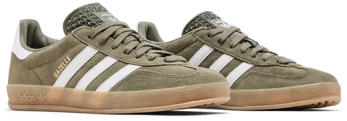 Men's Adidas Gazelle Indoor Olive Strata Shoes