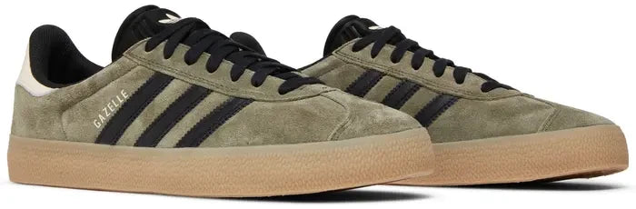 Men's Adidas Gazelle Indoor Olive Strata Gum Shoes
