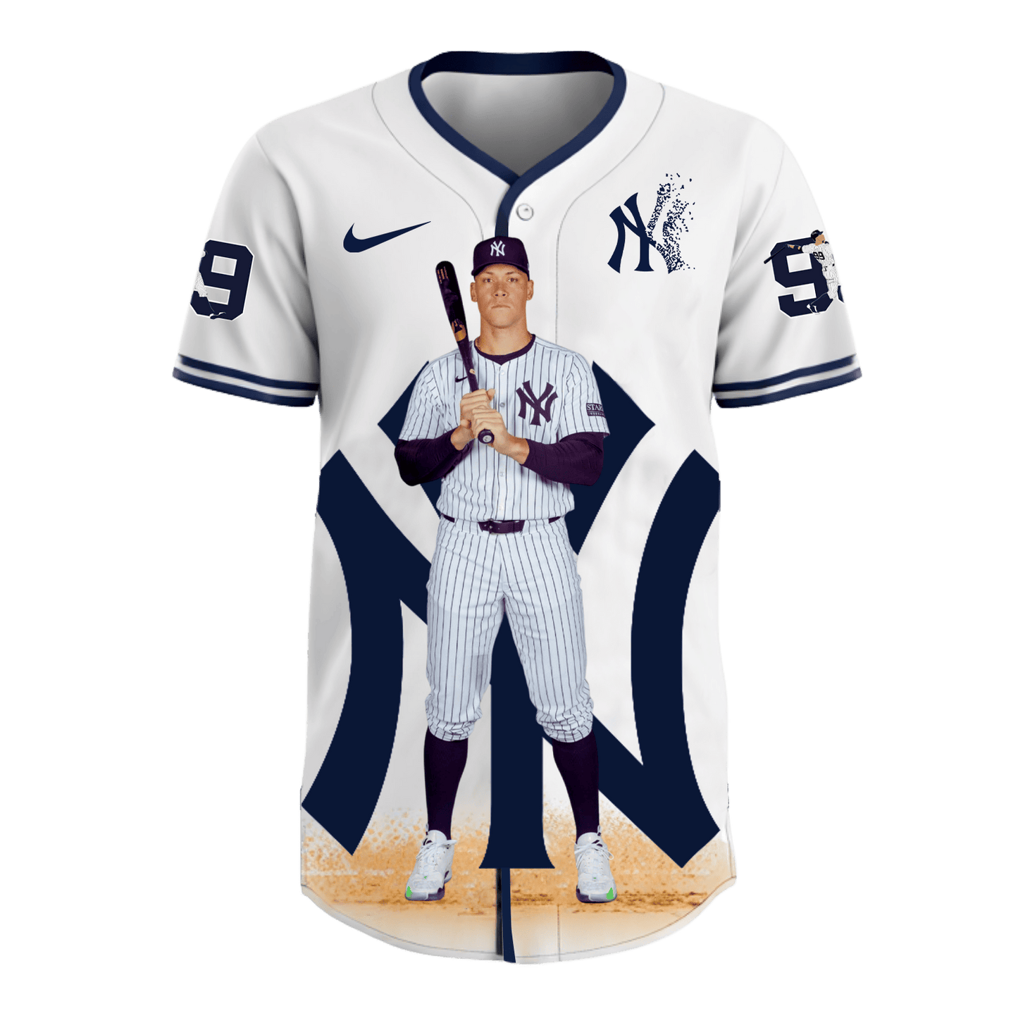 Aaron Judge #99 NY Yankees Baseball Team 2025 All Over Print Baseball Jersey