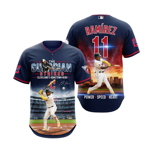 José Ramírez Cleveland Hometown Hero Baseball Team 2025 All Over Print Baseball Jersey