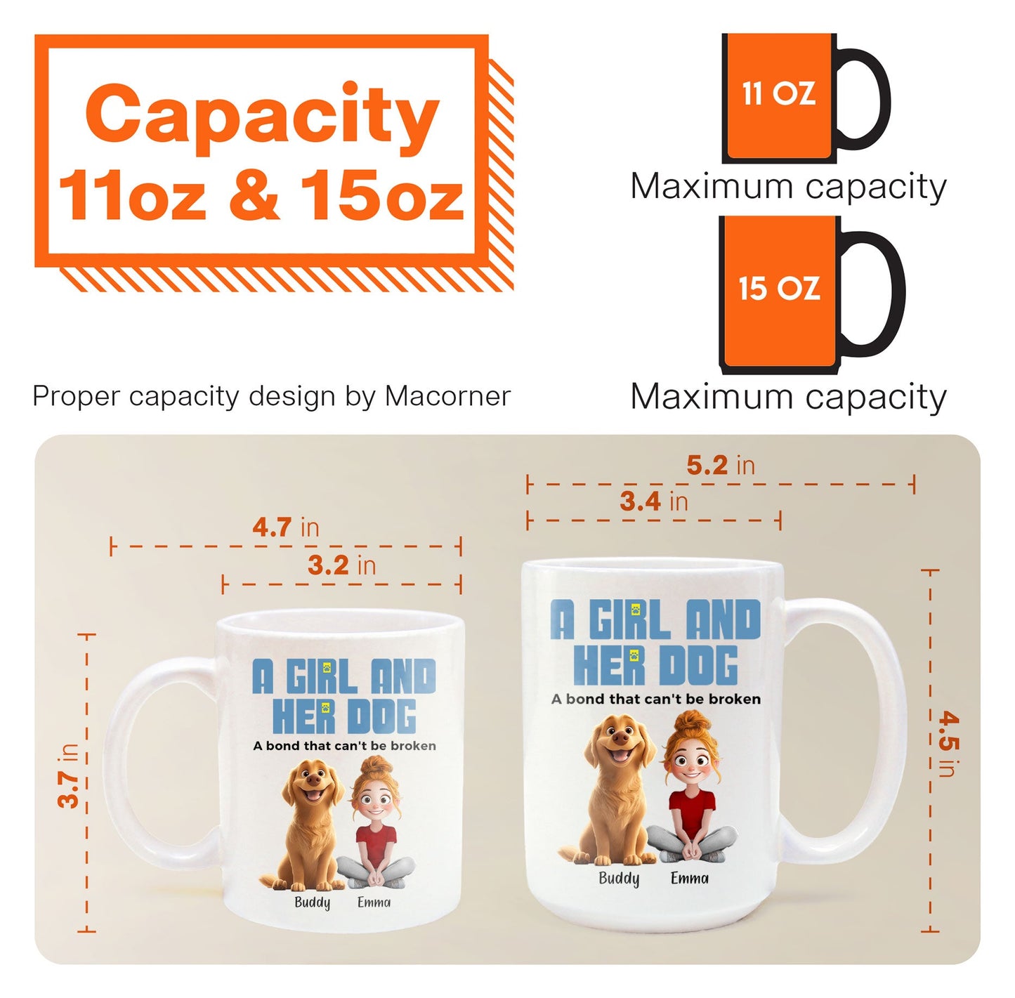 A Girl & Her Dogs Has Unbreakable Bond - Personalized Mug Christmas Gift For Daughter