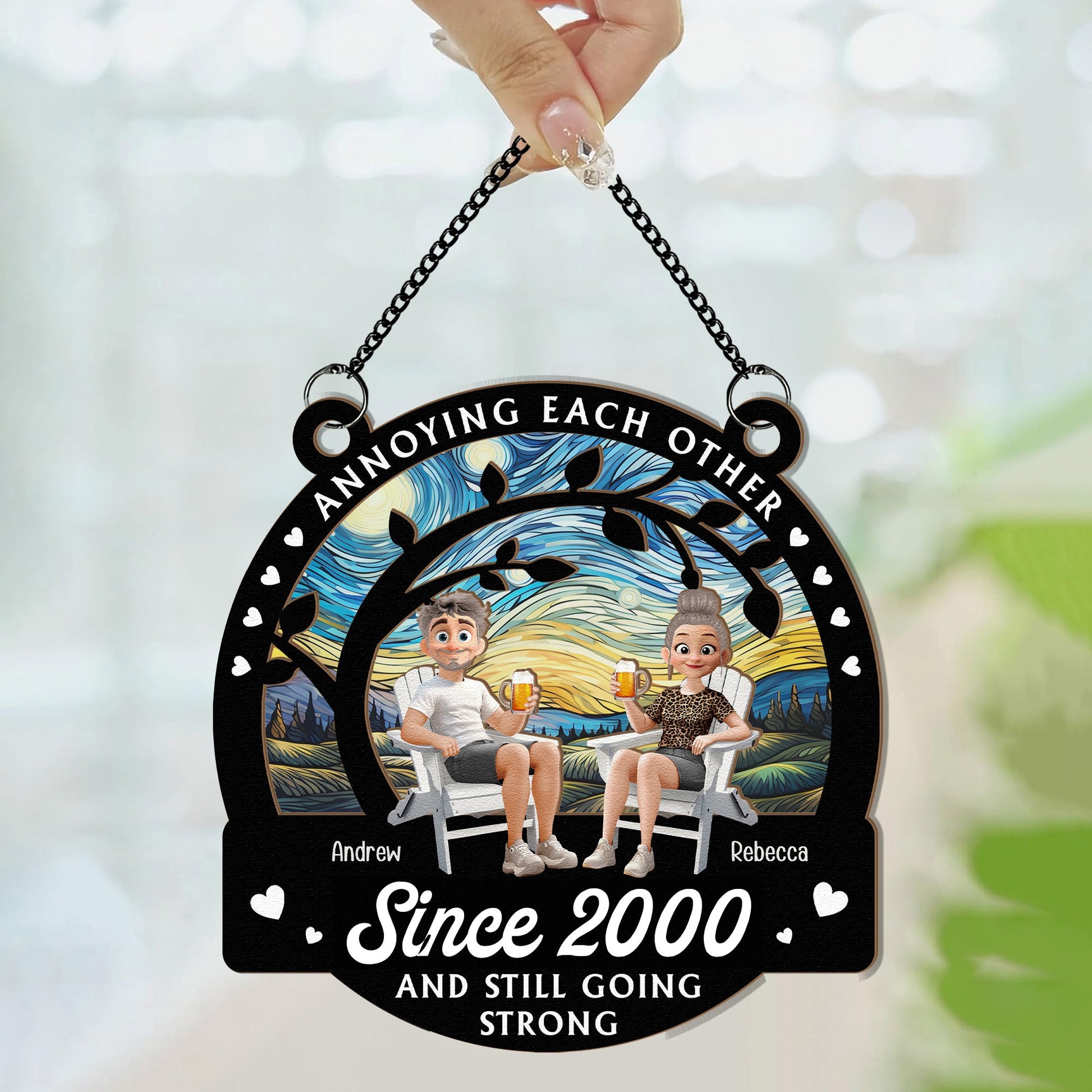 Annoying Each Other Since - Personalized Window Hanging Suncatcher Ornament