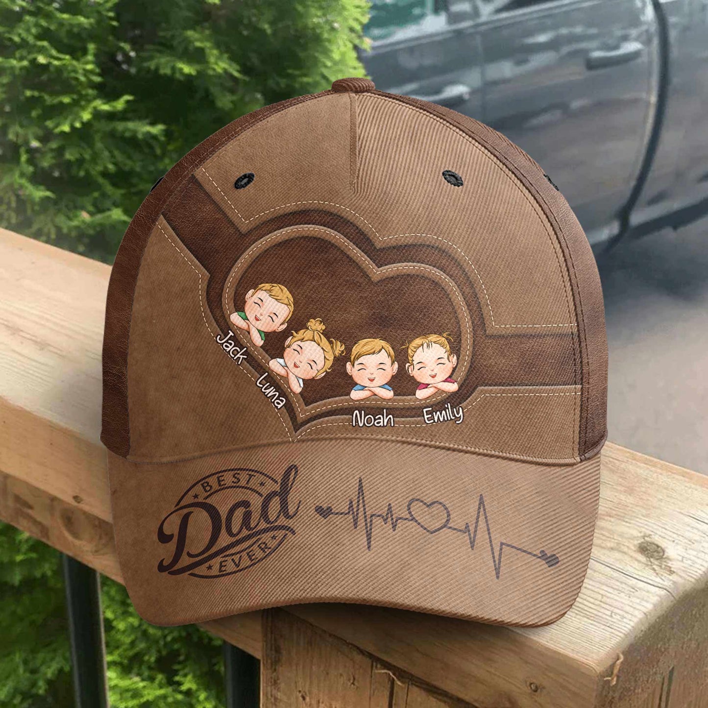 Best Dad Ever - Personalized Classic Cap Christmas Gift For Husband
