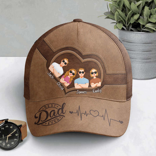 Best Dad Ever - Father's Day Gift Ideas From Daughter, Son - Personalized Classic Cap Christmas Gift For Dad