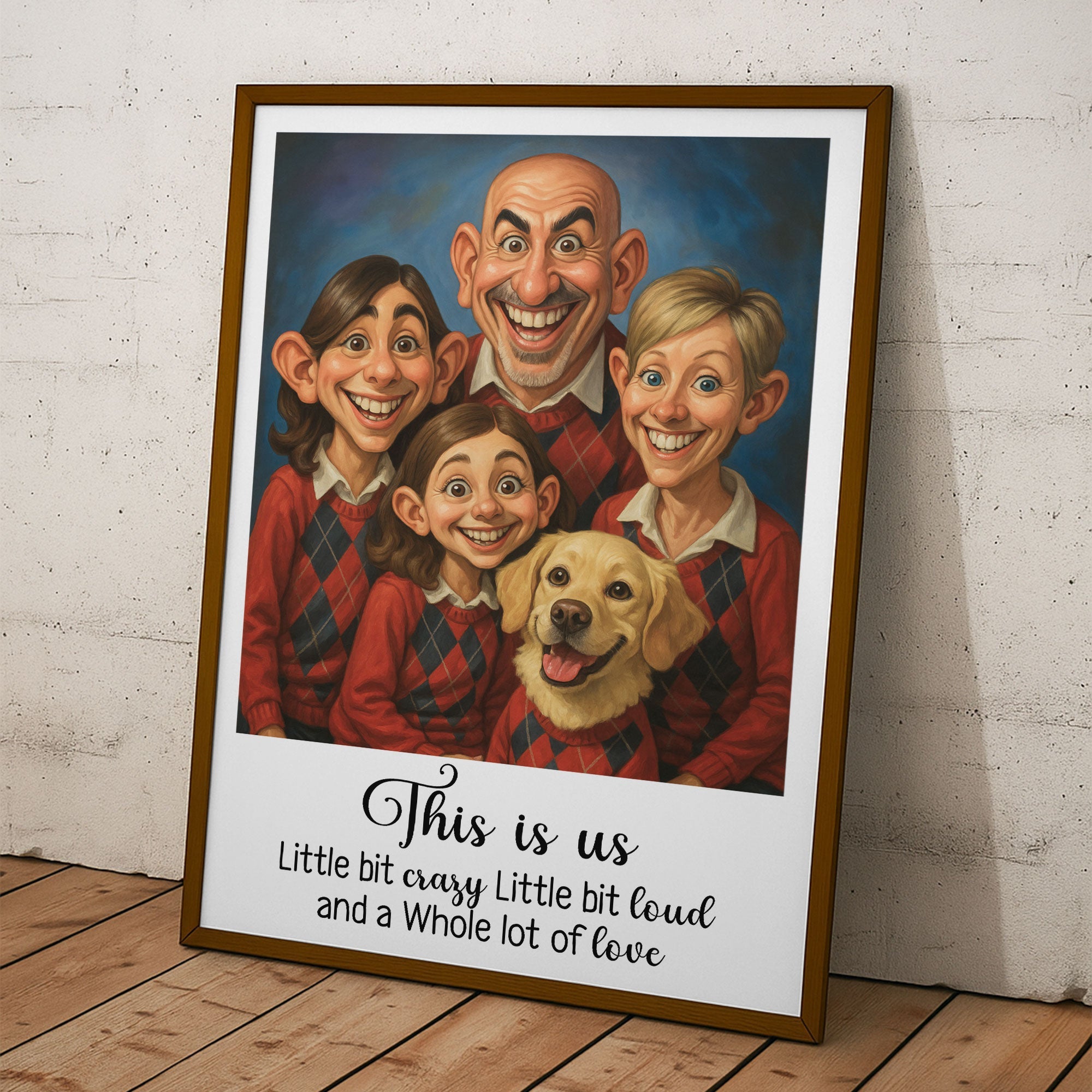 Caricature Wall Art For Family, Siblings, Sisters - Cartoon Your Photo - Personalized Photo Poster
