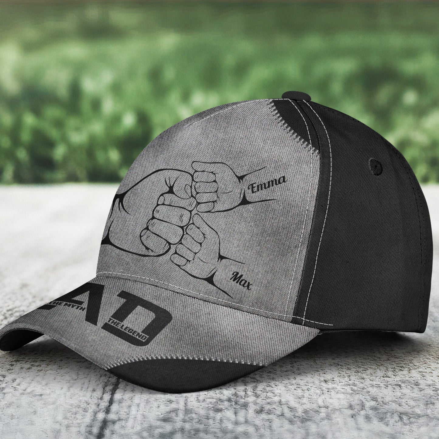 Dad The Man The Myth The Legend First Bump - Personalized Classic Cap
