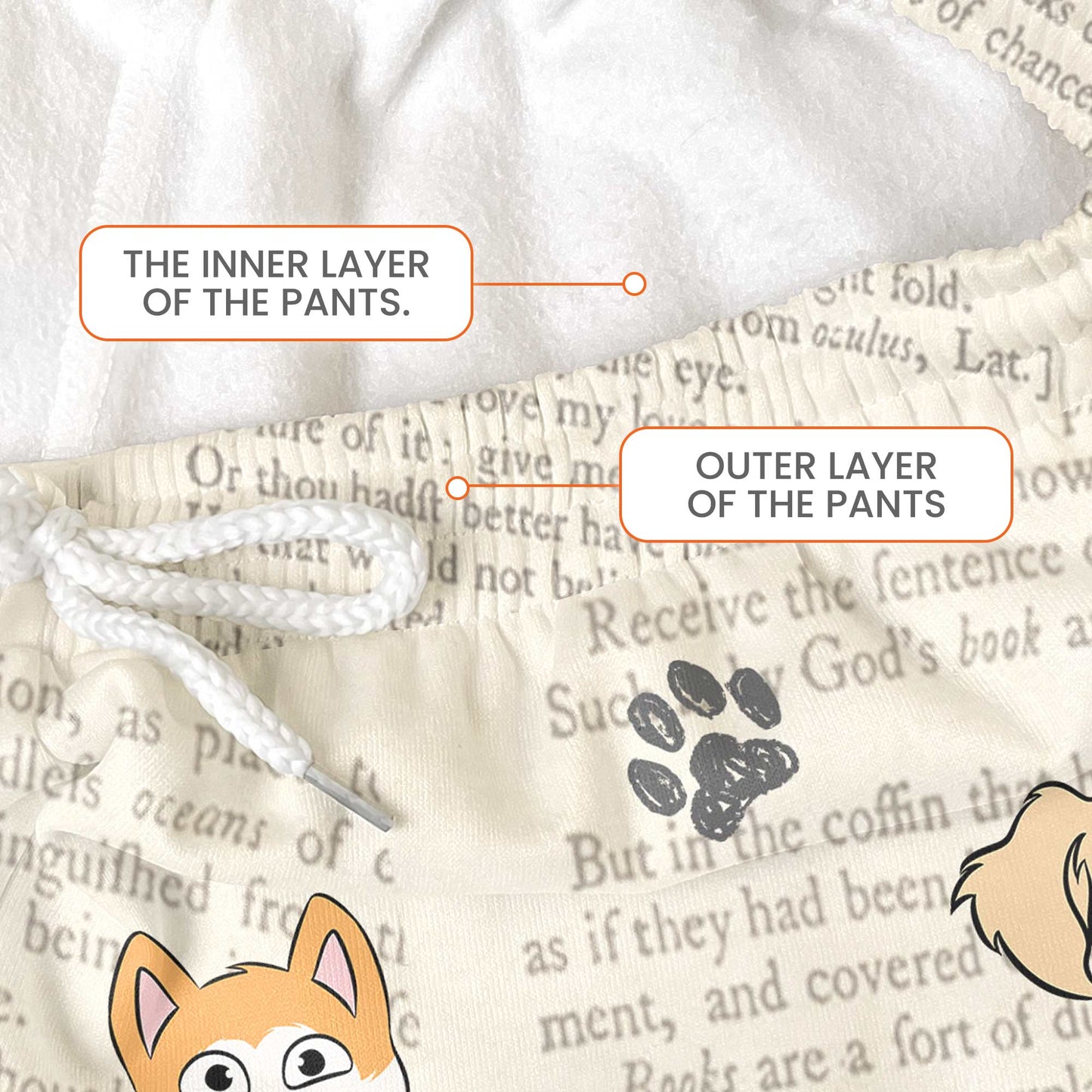 Easily Distracted By Dogs And Books - Personalized Sweatpants