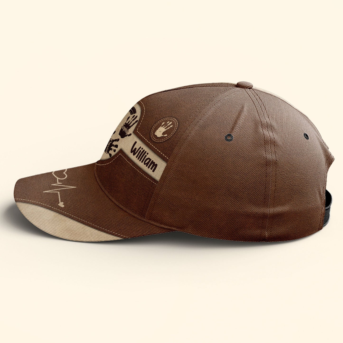 Grandpa Dad Kids Handprints - Personalized Classic Cap Christmas Gift For Grandpa