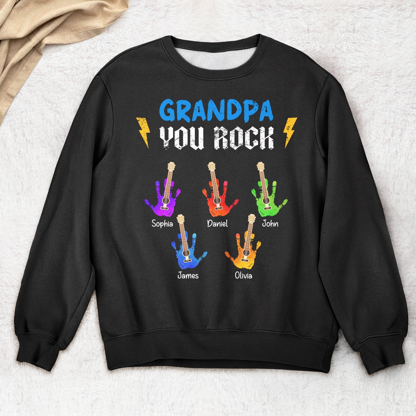 Grandpa You Rock - Personalized Shirt For Grandpa