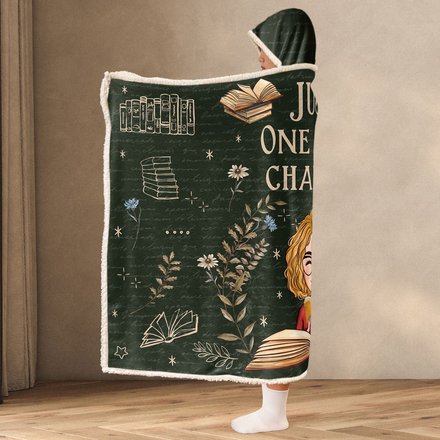 Just One More Chapter - Personalized Wearable Blanket