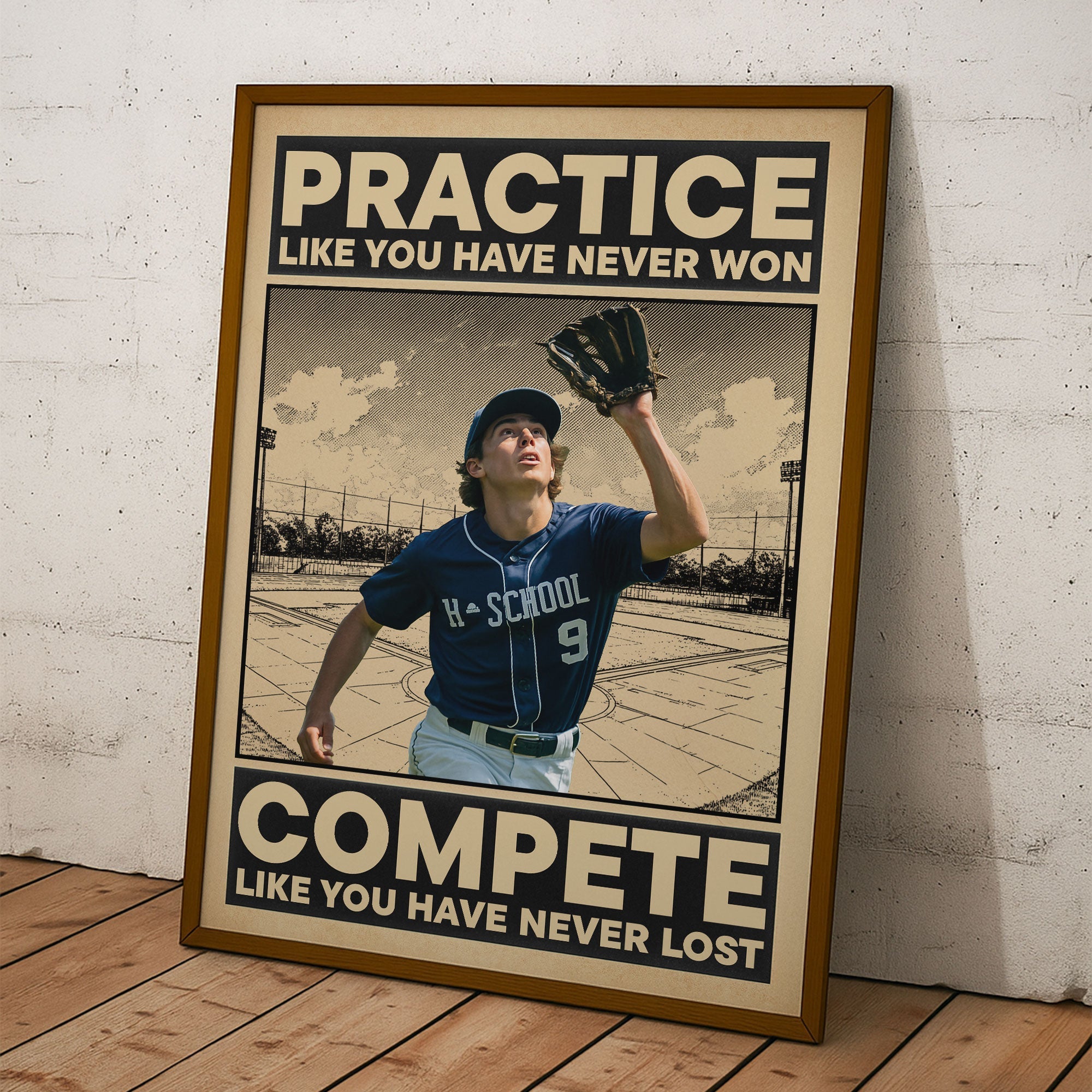 Practice Like You Have Never Won - Personalized Photo Poster