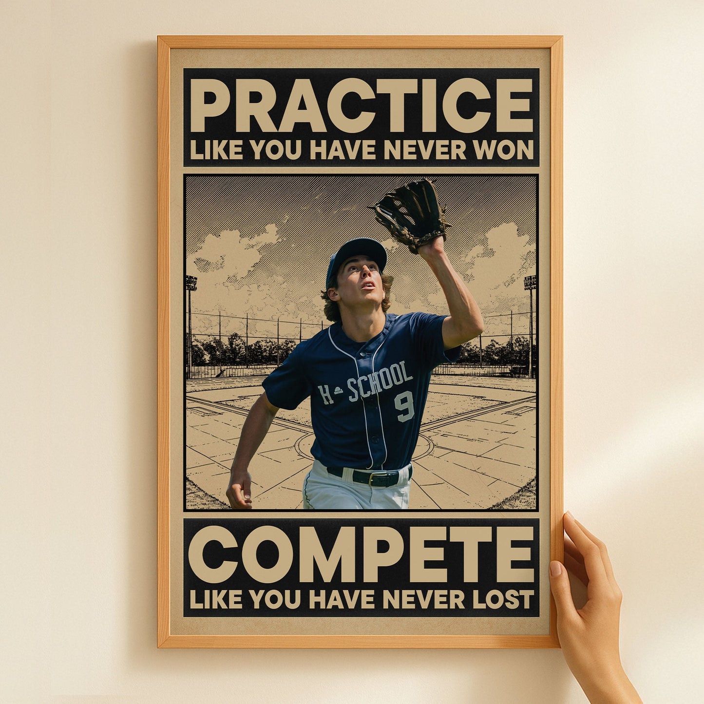 Practice Like You Have Never Won - Personalized Photo Poster