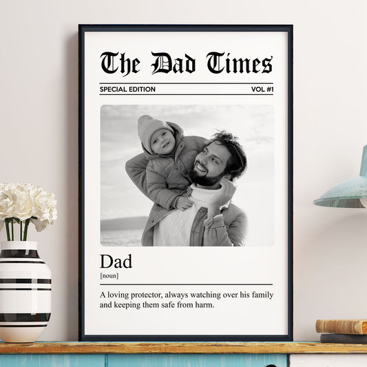The Father's Day Times Dad Grandpa Definition - Personalized Photo Poster