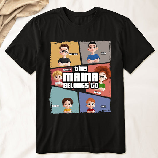 This Mama Belongs To - Personalized Shirt
