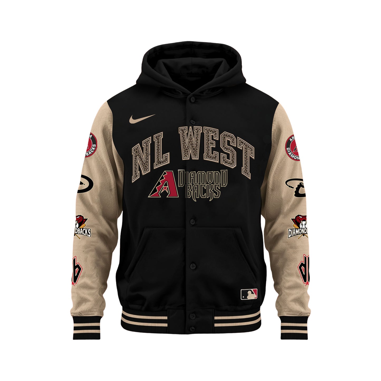 Champions 2025 Lets Go D-Back Diamonbacks Team Hooded Baseball Jacket