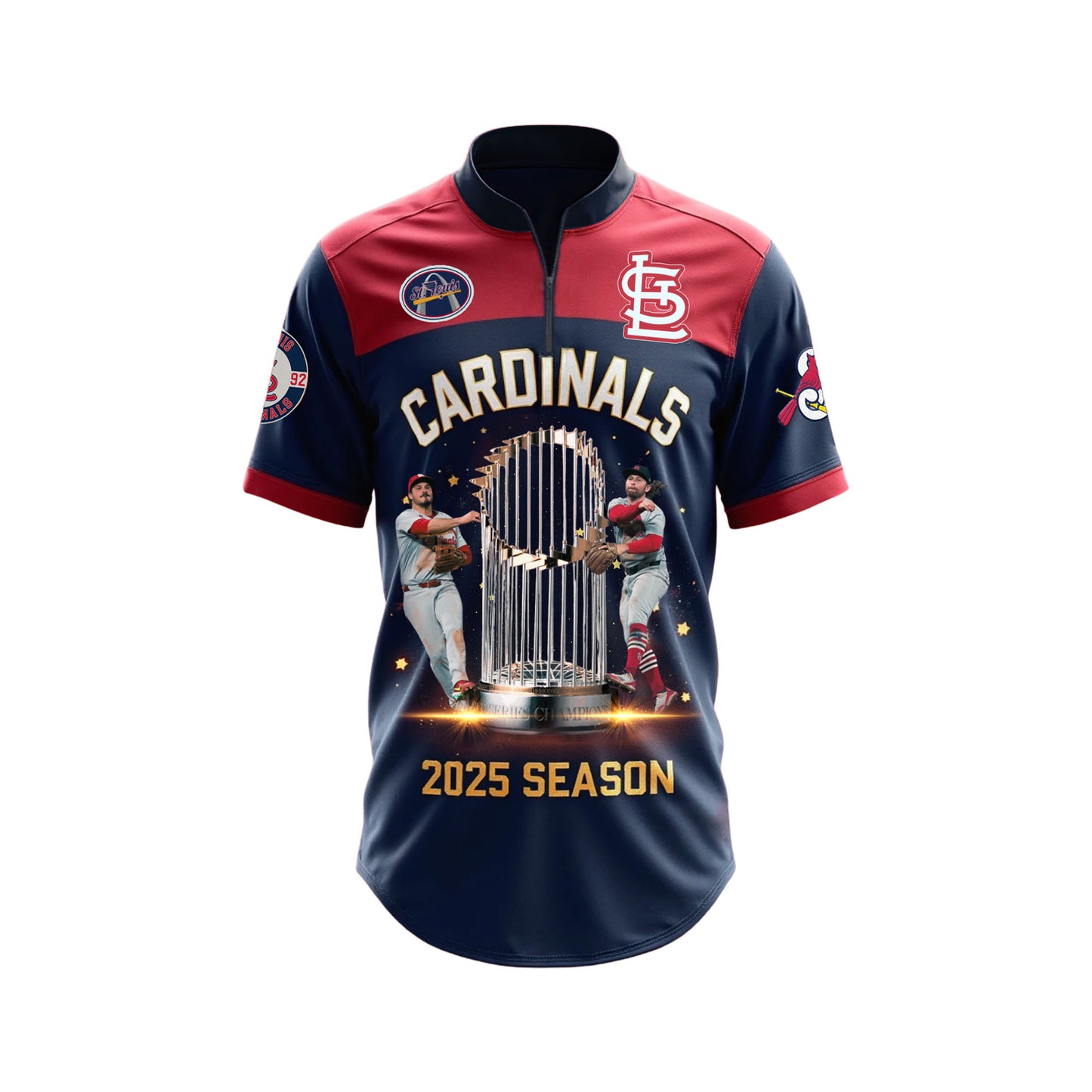 Cardinals Back On Top Baseball St Louis Team 2025 All Over Print Quarter Zip Jersey
