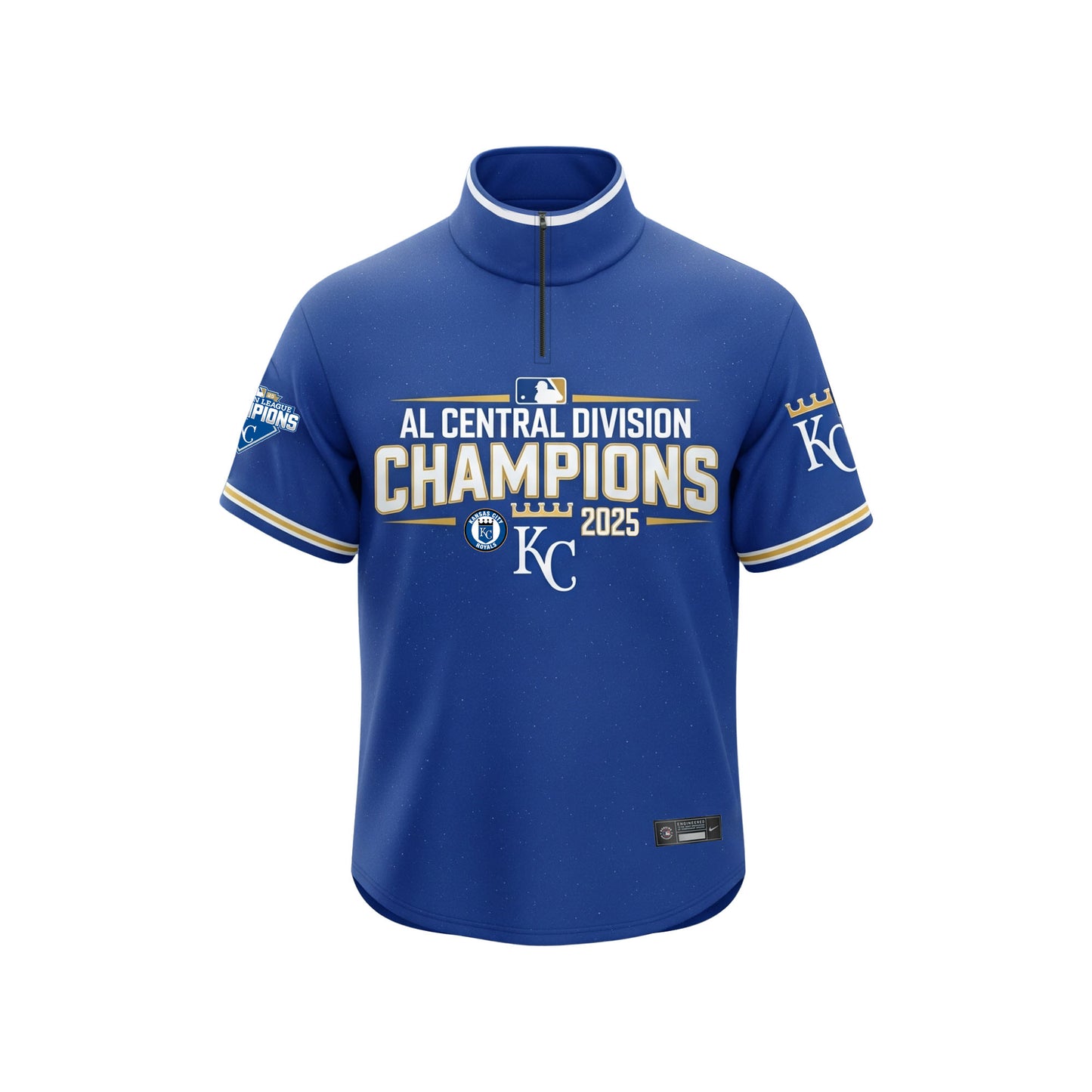AL Division KC Royals October Ready Baseball Team 2025 All Over Print Quarter Zip Jersey