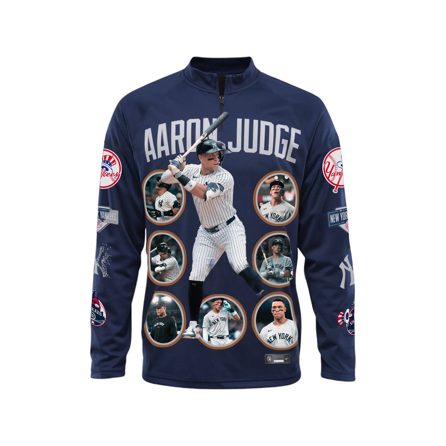 #99 All Rise Judge Hero Of The Game Yankees Baseball Team 2025 Long Sleeve Quarter Zip Jersey