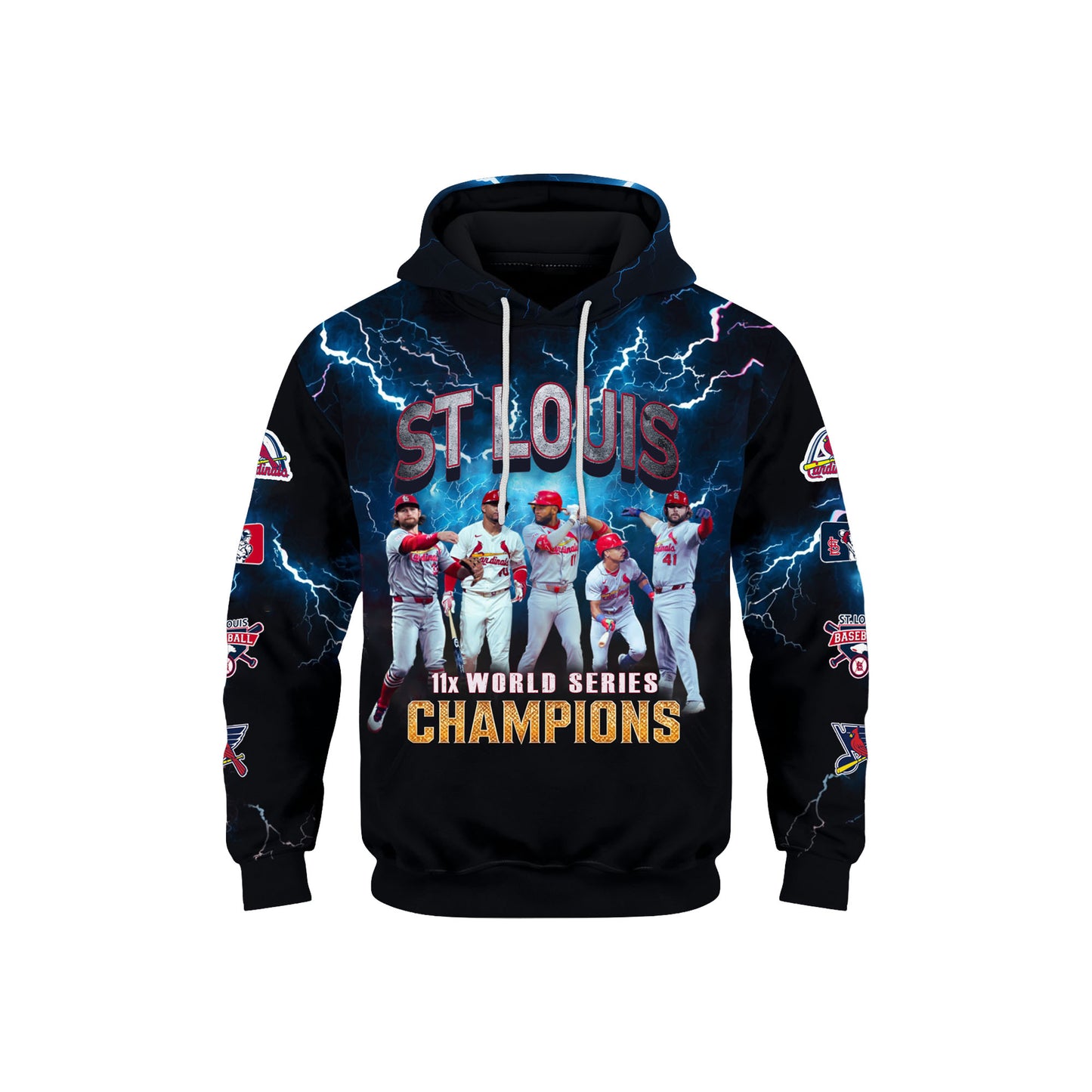 Cardinals 11 Time World Series Champions Baseball Team 2025 All Over Print Hoodie