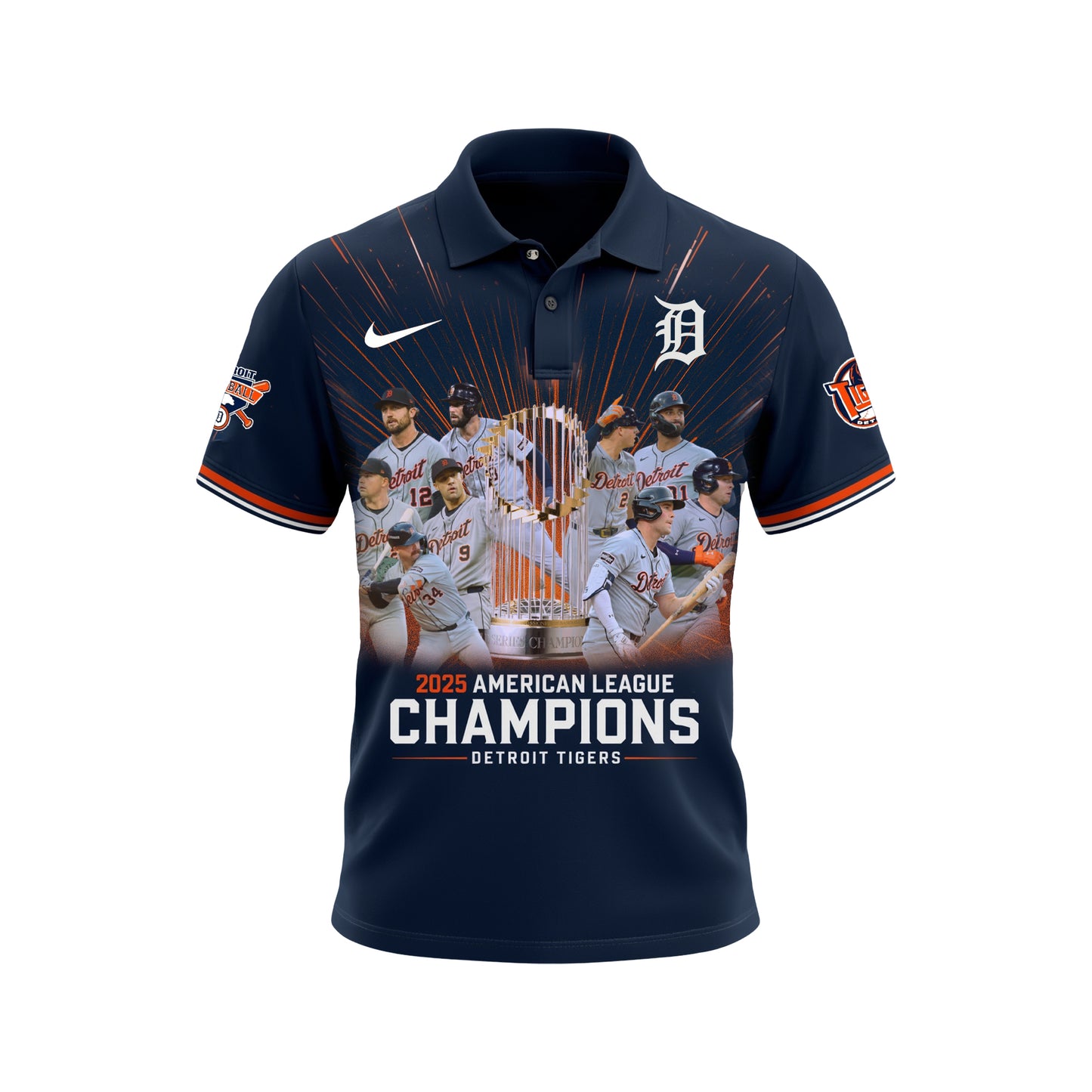 Fear The Roar Tigers 2025 Season Champions Team Detroit Baseball Team 3D Polo Shirt