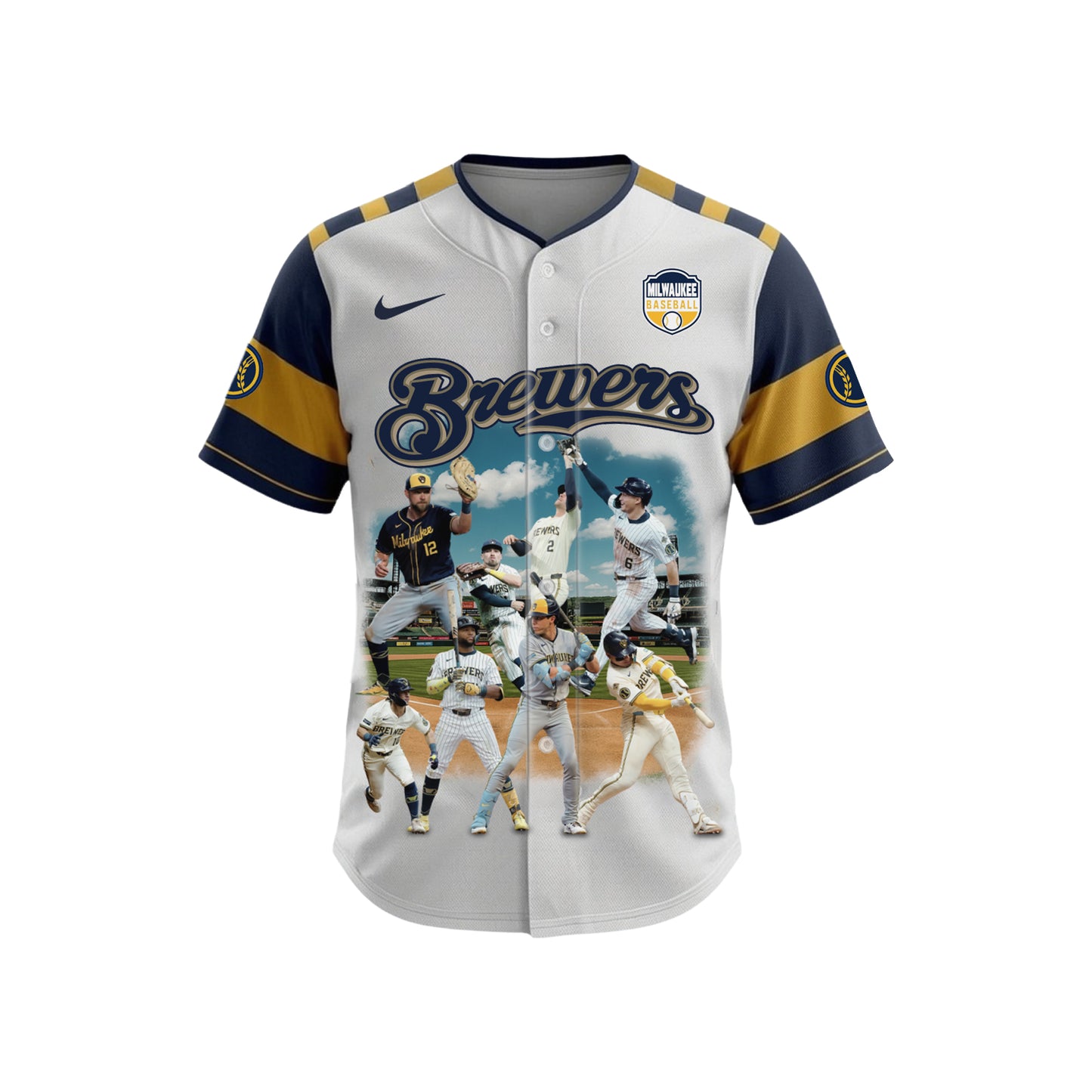 Claws Up Brewers Baseball Milwaukee Team 2025 All Over Print Baseball Jersey