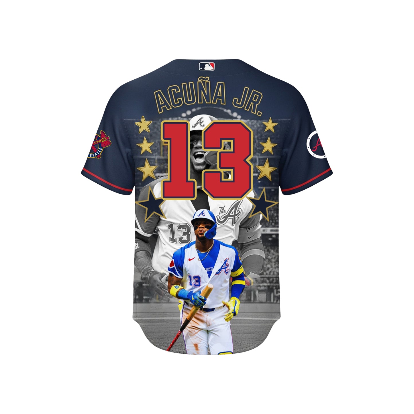 #13 Ronald Acuña Jr Braves Baseball Atlanta Team 2025 All Over Print Baseball Jersey
