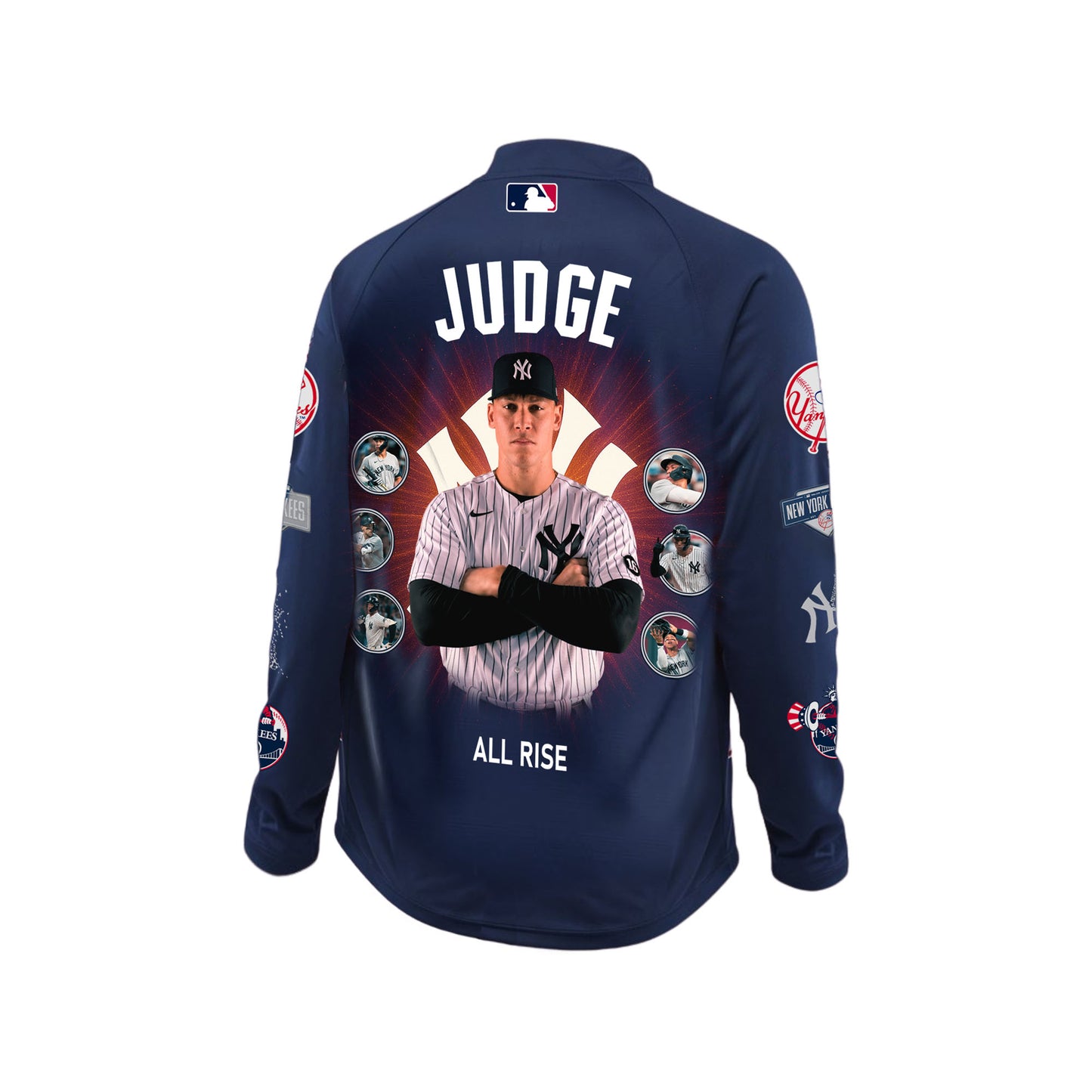 #99 All Rise Judge Hero Of The Game Yankees Baseball Team 2025 Long Sleeve Quarter Zip Jersey
