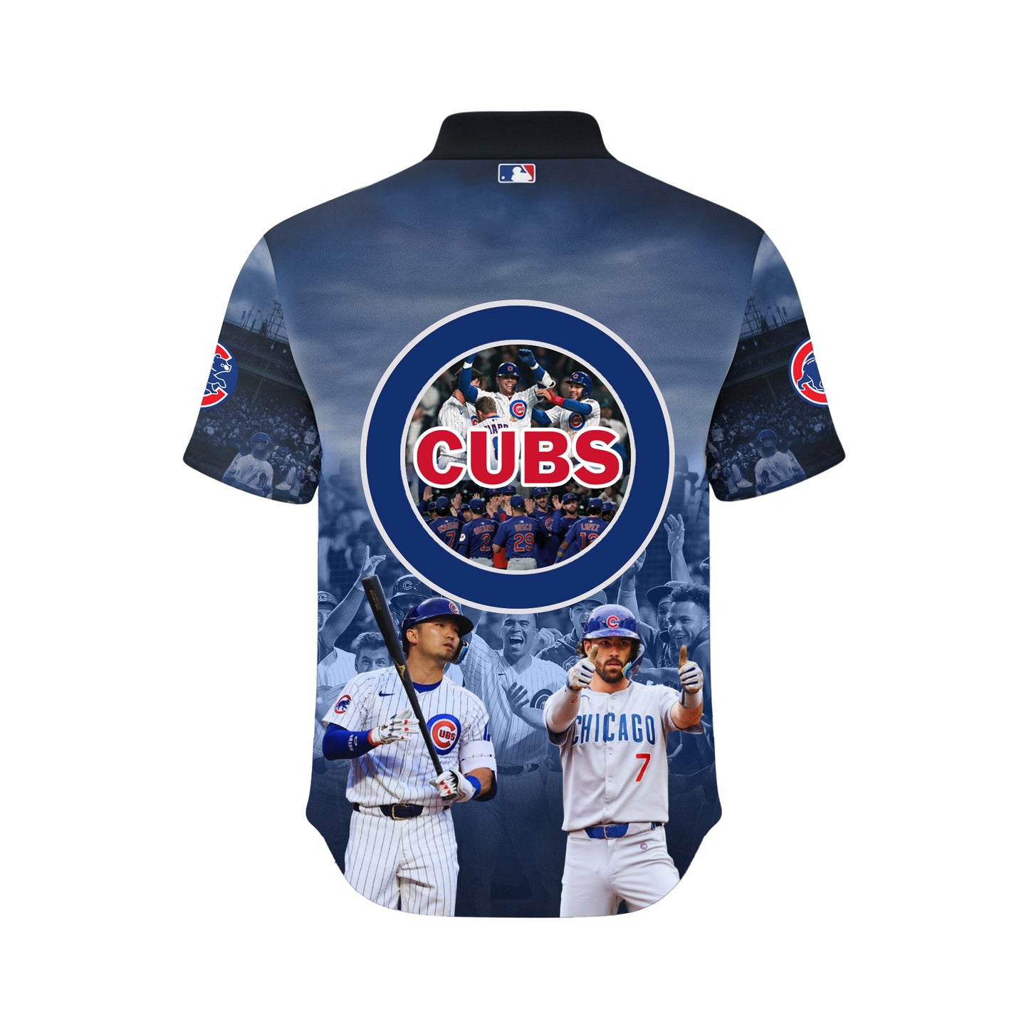 Cubs Baseball Chicago Team 2025 All Over Print Quarter Zip Jersey
