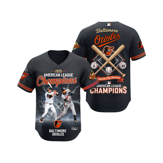 #35 Adley Rutschman & #2 Gunnar Henderson Orioles Baseball Baltimore Team 2025 All Over Print Baseball Jersey