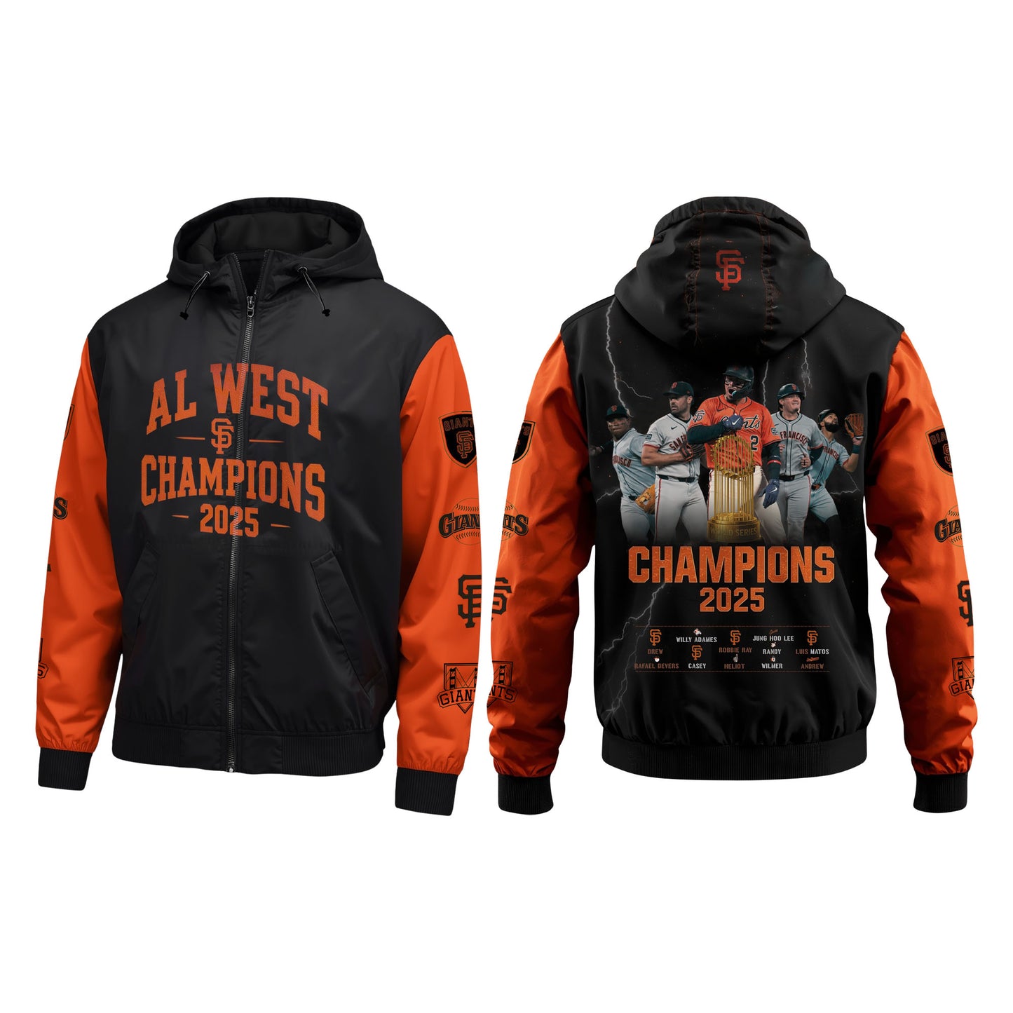 Nothing Like It Giants Team San Francisco Baseball All Over Print Windbreaker Jacket