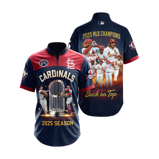 Cardinals Back On Top Baseball St Louis Team 2025 All Over Print Quarter Zip Jersey