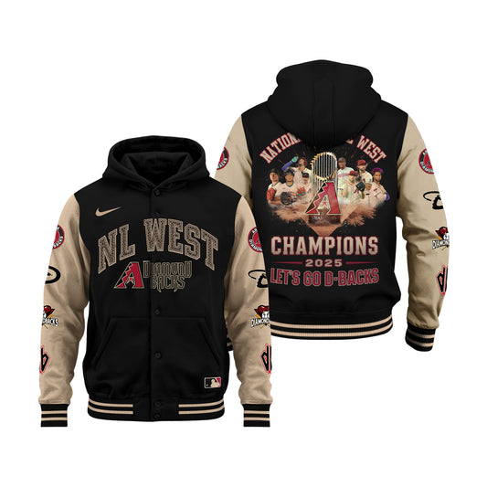 Champions 2025 Lets Go D-Back Diamonbacks Team Hooded Baseball Jacket