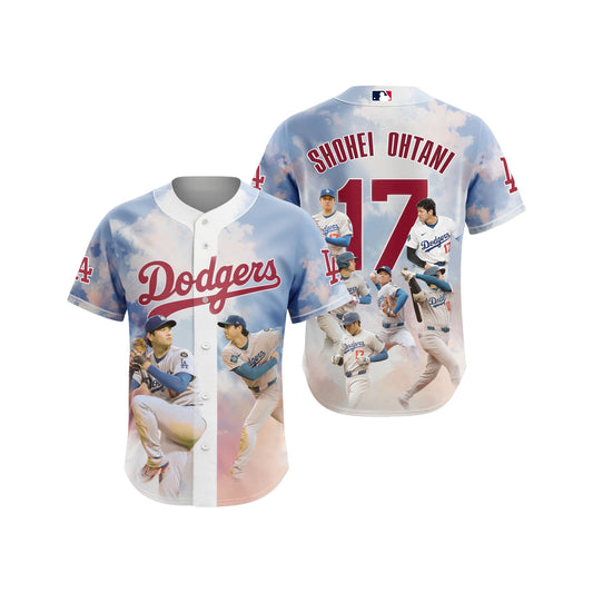 #17 Shohei Ohtani Dodgers Baseball Team 2025 All Over Print Baseball Jersey