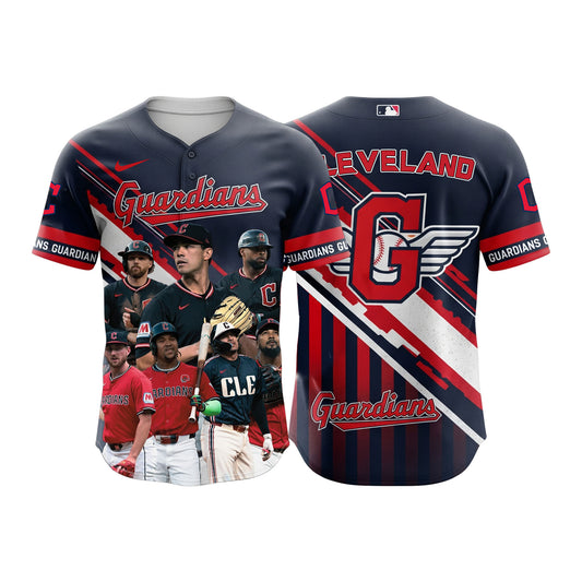Cleveland Roster Guardians Baseball Team 2025 All Over Print Baseball Jersey