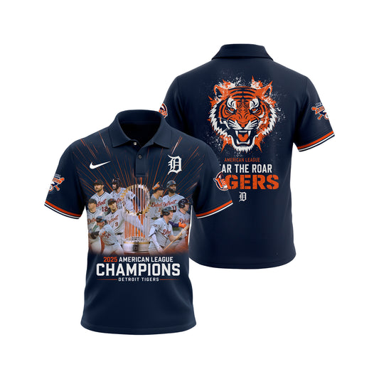Fear The Roar Tigers 2025 Season Champions Team Detroit Baseball Team 3D Polo Shirt