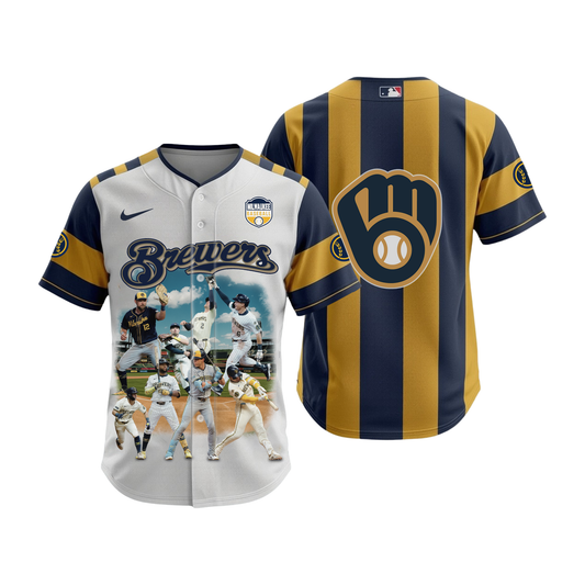 Claws Up Brewers Baseball Milwaukee Team 2025 All Over Print Baseball Jersey